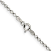 Sterling Silver Rolo Chain 22" 2MM Width